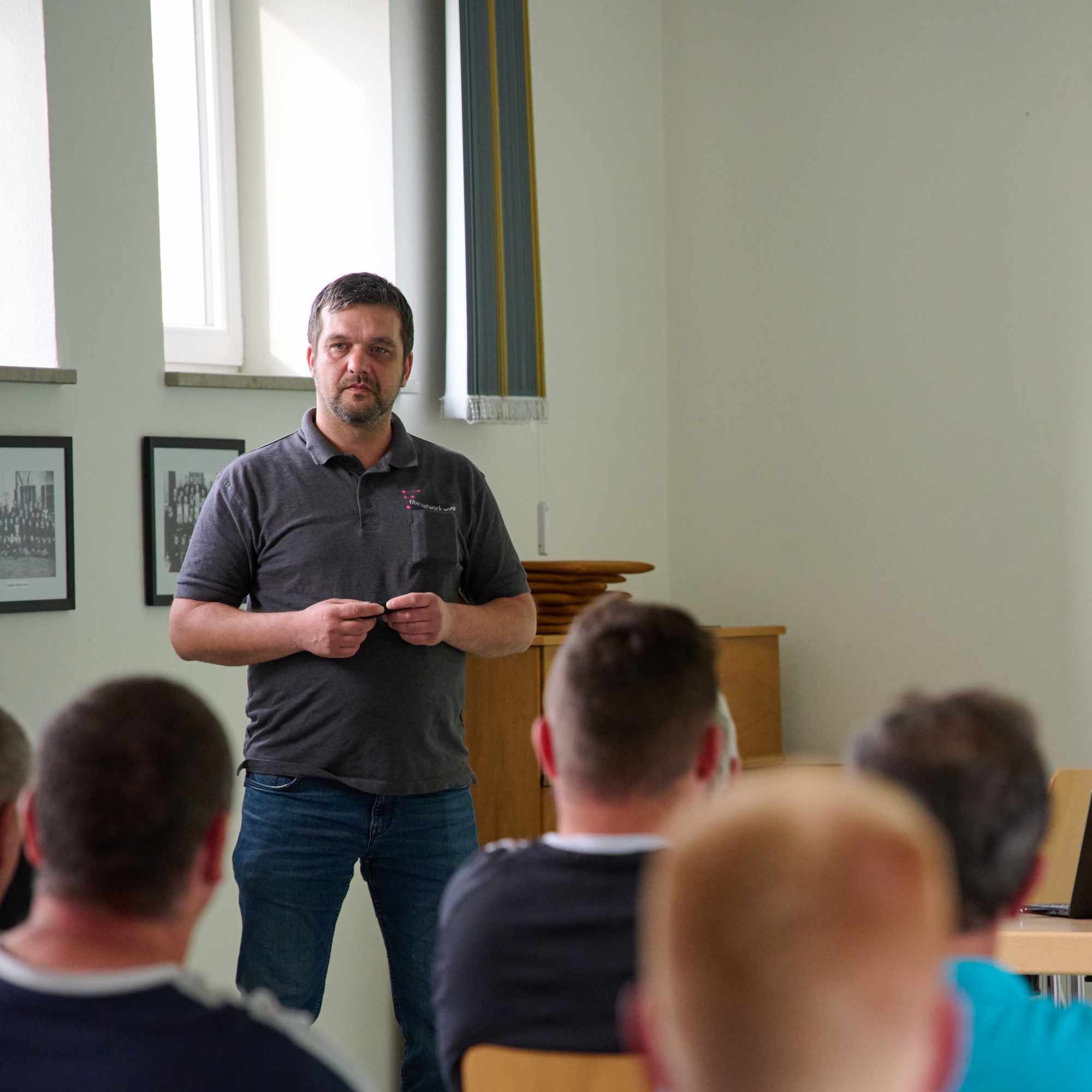 Marco Kleemann während der Präsentation bei der Infoveranstaltung in Thannhausen